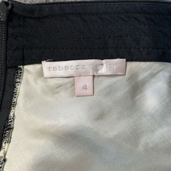 Rebecca Taylor Womens Skirt 4 Lace Floral Split Office Siren Career Professional - Picture 6 of 12